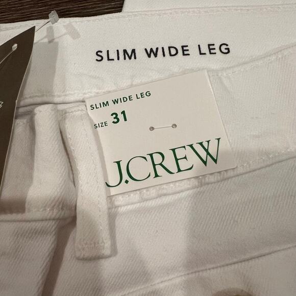 J. Crew Sailor slim wide leg jeans in white NEW - Picture 6 of 7